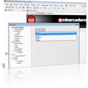 RadPHP XE Options dialog